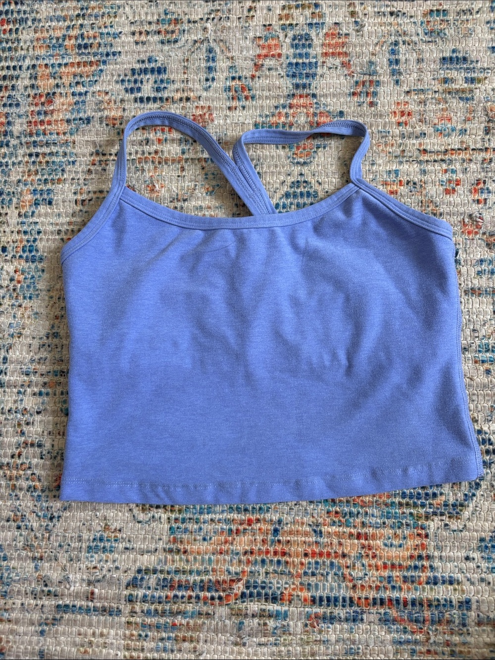 Beyond Yoga Spacedye Slim Racerback Cropped Tank - Periwinkle Cloud Heather / S - Picture 4 of 4